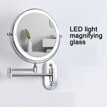 Espelho para maquiagem com luzes led, espelho dobrável dupla face para banheiro, 8 tamanhos 2024 - compre barato