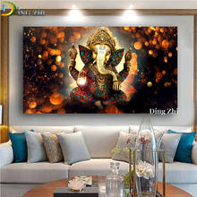 Religion 5D Diy Diamond Painting Indian Elephant Trunk God Full Square Round Drill Mosaic Embroidery Cross Stitch Wall Decor 2024 - buy cheap