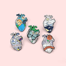 Alfileres esmaltados con forma de corazón para solapa, broches de Van Gogh, mariposa, ballena, feminismo, insignias, alfileres de moda, regalos para amigos, joyería al por mayor 2024 - compra barato