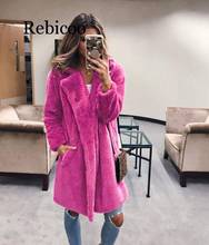 Winter Women Faux Fur Coat Luxury Long Fur Coat Loose Lapel OverCoat Jacket Thick Warm Plus Size Female Plush Fur 2024 - buy cheap