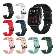 20mm Watch Band For Amazfit Bip S Strap Silicone Wristband Bracelet for Xiaomi Huami Amazfit GTS/Bip Lite/Bip 1S/Bip 2/GTR 42mm 2024 - купить недорого