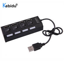 Kebidu USB Hub 2.0 Multi USB Port 4 Ports Hub USB High Speed Hab With on/off Switch USB Splitter For PC Computer Accessories 2024 - buy cheap