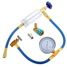 Air Conditioner A/C Oil Injector Tool R134A Low Side Quick with Gauge Refrigerant Inflation Hose R12 R134A Adapter 2024 - buy cheap