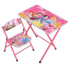 Cartoon Kindergarten Pupils Children Folding Study Desk And Chair Set Desk Table To Drop 2024 - buy cheap