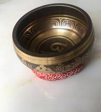 New Arrival Yoga Meditation Buddhist Religion Nepal Brass Singing Bowls +mat+stick 2024 - buy cheap