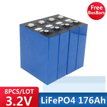 Batería LiFePO4 de grado A, 3,2 V, 176Ah, 3,2 v, fosfato de hierro y litio, para coche eléctrico, RV, 24V, sistema de almacenamiento de energía Solar, 8 Uds. 2024 - compra barato