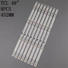 1 lote = 8 peças tcl 49p3 d49a620u refletor de led com retroiluminação para B49A81S-UD L49P1-UD v3 49p3f 49a 2024 - compre barato