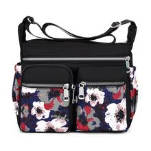 Geestock Women's Crossbody Bag Waterproof Nylon Flower Shoulder Messenger Bags Casual Top-handle Ladies Handbag Travel Tote 2024 - buy cheap