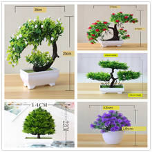 Plantas artificiais diy, bonsai pequeno, árvore falsa, plantas falsas, enfeites em vaso, banheiro, decoração de casa, hotel, jardim 2024 - compre barato