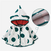 Милое корейское пальто-пончо для малышей хлопковая куртка Кейп с капюшоном для новорожденных мальчиков и девочек осенне-зимняя одежда для младенцев детская верхняя одежда, плащ для детей 1 года 2024 - купить недорого