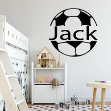 Personalized Custom Name Football Wall Art Decal Vinyl Wall Stickers  For Kids Room Decoration Background Wall Art Decal 2024 - buy cheap