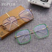 JASPEER Vintage Metal Frame Anti Blue Light Glass Women Computer Eyewear Men Optical Spectacle Oversized Eyeglass Square 2024 - buy cheap