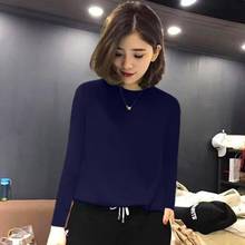 Woman Sweaters Autumn Turtleneck Long-Sleeved Sweater Women's Black Inner Top Loose Sweater 2024 - buy cheap