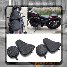 Funda de asiento de conductor para Harley Sportster Forty Eight XL 883 1200 48 72 XL883 XL1200 2004-2019, almohadilla de almohada de cuero para pasajero trasero 2024 - compra barato