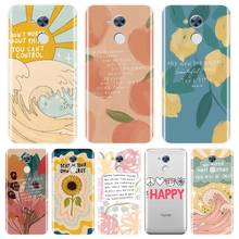 Capa de celular com estética de flor e pêssego, para huawei honor 4c, 5c, 6c, 6a, pro, silicone macio, capa traseira para huawei honor 6, 5a, 4x, 5x, 6x, 6a 2024 - compre barato