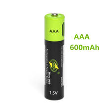 1 pces znter 1.5 v aaa bateria recarregável 600 mah usb recarregável bateria de polímero de lítio carregamento rápido através do micro cabo usb 2024 - compre barato