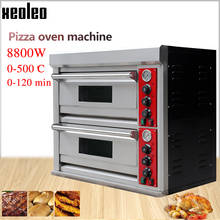 Xeoleo-forno elétrico comercial de aço inoxidável 8800w, 16 polegadas, * 2, para assar pizza, forno, padaria, forno comercial 2024 - compre barato