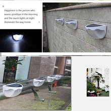 6 светодиодный настенный светильник на солнечной батарее, уличный садовый сад, парк, газон, ландшафтный забор, светильник, водонепроницаемый белый/теплый белый светильник, настенный светильник 2024 - купить недорого