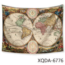 Airplane flight tapstry world map carpet vintage wall hanging blanket tapijt muur bedroom dorm wall cloth 2024 - buy cheap