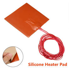 Hot Sale 100x100mm Silicone Heater Pad 12V 50W Silicone Heater Mat  For 3D Printer Heated Bed Heating Mat Warming Accessories 2024 - buy cheap