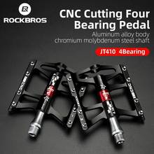 ROCKBROS-pedales ultraligeros para bicicleta de montaña, de aleación de aluminio, 4 rodamientos, planos para ciclismo 2024 - compra barato