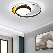 Round Wooden Ceiling Light with Remote Dimmable Modern LED Lamp Black Metal Wood Chandelier for Bedroom Living Room Kitchen 2024 - buy cheap