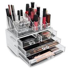 Desktop Transparent Makeup Organizer Jewelry Cosmetic Drawer Storage Box Holder Desktop Nail Polish Makeup Storage Drawer 2024 - buy cheap