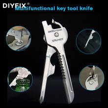 DIYFIX Multifunctional Key Folding knife Stainless Steel Mini Knife Swiss Creative Technology Outdoor EDC Key Ring Hand Tool 2024 - buy cheap