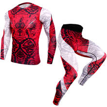 Brand New Sport Suit Men Long Sleeve T shirts Pants MMA Compression Running Set Men Bodybuilding Rashguard Gym Fitness Tracksuit 2024 - buy cheap