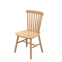 Windsor chair Nordic style solid wood dining chair home backrest restaurant restaurant cafe simple wooden chair 2024 - buy cheap