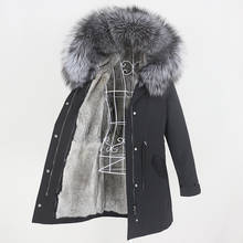 OFTBUY 2021 Long Waterproof Parka Real Rabbit Fur Liner Coat Winter Jacket Women Natural Raccoon Fox Fur Collar Hood Detachable 2024 - buy cheap