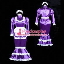 Lockable sissy maid cetim vestido cauda peixe unisex cd/tv sob medida [g3843] 2024 - compre barato