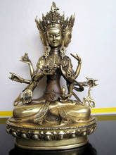 Estátua de buda de bronze tibetano ushnishavijaja 2024 - compre barato