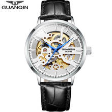 Guanqin esqueleto relógio masculino movimento mecânico automático marca superior relógio de luxo à prova dwaterproof água relógios de negócios 2024 - compre barato