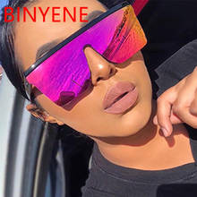 Gafas de sol cuadradas de gran tamaño para hombre y mujer, lentes de sol cuadradas de lujo, a la moda, planas, con espejo púrpura, de una pieza, UV400 2024 - compra barato