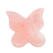 Gua sha-pedra de quartzo rosa de 100%, ferramenta para cuidados com a pedra, acupuntura, massagem facial para costas e pescoço 2024 - compre barato