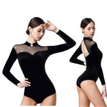 New Sexy latin leotard Dance Clothes Women Latin Salsa Rumba Chacha Dance long sleeve Performance Practice jumpsuits Costume 2024 - buy cheap