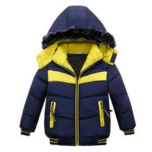 Зимние утепленные куртки для маленьких мальчиков, Детские теплые куртки, пальто для мальчиков 1- 4 лет, детская спортивная верхняя одежда с капюшоном, одежда для малышей 2024 - купить недорого