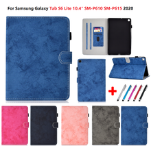 Wallet Flip Smart Cover For Samsung Galaxy Tab S6 Lite 10.4 Case For SM-P610 SM-P615 Funda Tablet Stand Coque Shell+Gift Pen 2024 - buy cheap