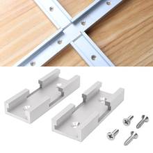 2Pcs T-Track Intersection Kit Aluminum T-Slot Connecting Parts Woodworking Tools 2024 - buy cheap