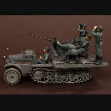 1/35 Crew para Sd.Kfz.10/4 fur 2cm FlaK 30, modelo de resina Soldier, GK, WWII, kit sin montar y sin pintar 2024 - compra barato