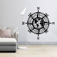 Romantic Compass Sticker Waterproof Vinyl Wallpaper Home Decor For Boys Bedroom Decals Decoration Accessories Murals 2024 - buy cheap