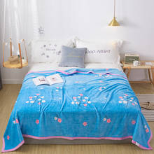 Plum blossom Thicken plush bedspread blanket 200x230cm High Density Super Soft Flannel Blanket  for the sofa/Bed/Car 2024 - buy cheap