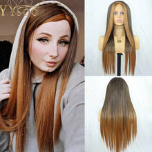 YYsoo-Peluca de cabello sintético para mujer, pelo largo y sedoso, sin encaje, Natural, color rubio, # 1BT, #27 2024 - compra barato