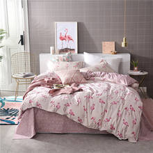 Pink Flamingos Bedding Set Little Flamingos Duvet Cover Set Pillowcase Home Textiles 2/3pcs Bed Linen King Queen Size Dropship 2024 - buy cheap