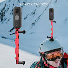 Adaptador de câmera panorâmica para insta360 one x2/x, extensão para selfie de liga de alumínio, braço extendido, acessórios de montagem do capacete 2024 - compre barato