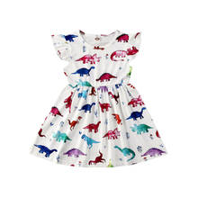 Toddler Kid Baby Girl Clothes Dinosaur Tutu Dress Party Pageant Princess Dresses 2024 - buy cheap