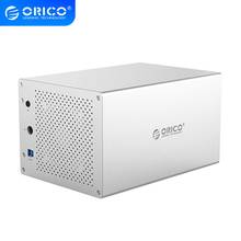 Корпус для жесткого диска ORICO WS Series 5 Bay, 3,5 дюйма, SATA к USB3.0, поддержка 5 Гбит/с, 5х10 ТБ, алюминиевая док-станция для жесткого диска, корпус для Seagate 2024 - купить недорого