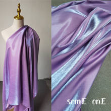 Tela de satén de seda violeta, reflectante, poliéster, algodón, decoración artesanal, traje de Kungfu, Cheongsam, HANFU, camisa, falda, vestido, tela de diseñador 2024 - compra barato