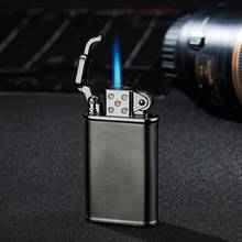 Grinding Wheel Retro Jet Torch Lighter Turbo Creative Metal Windproof Gas Pipe Lighter Blue Flame Butane Cigarette Lighter New 2024 - buy cheap